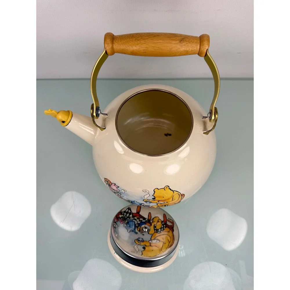 Vintage 90s Selandia Winnie the Pooh Piglet Teapot Enamel Bee Whistle Disney